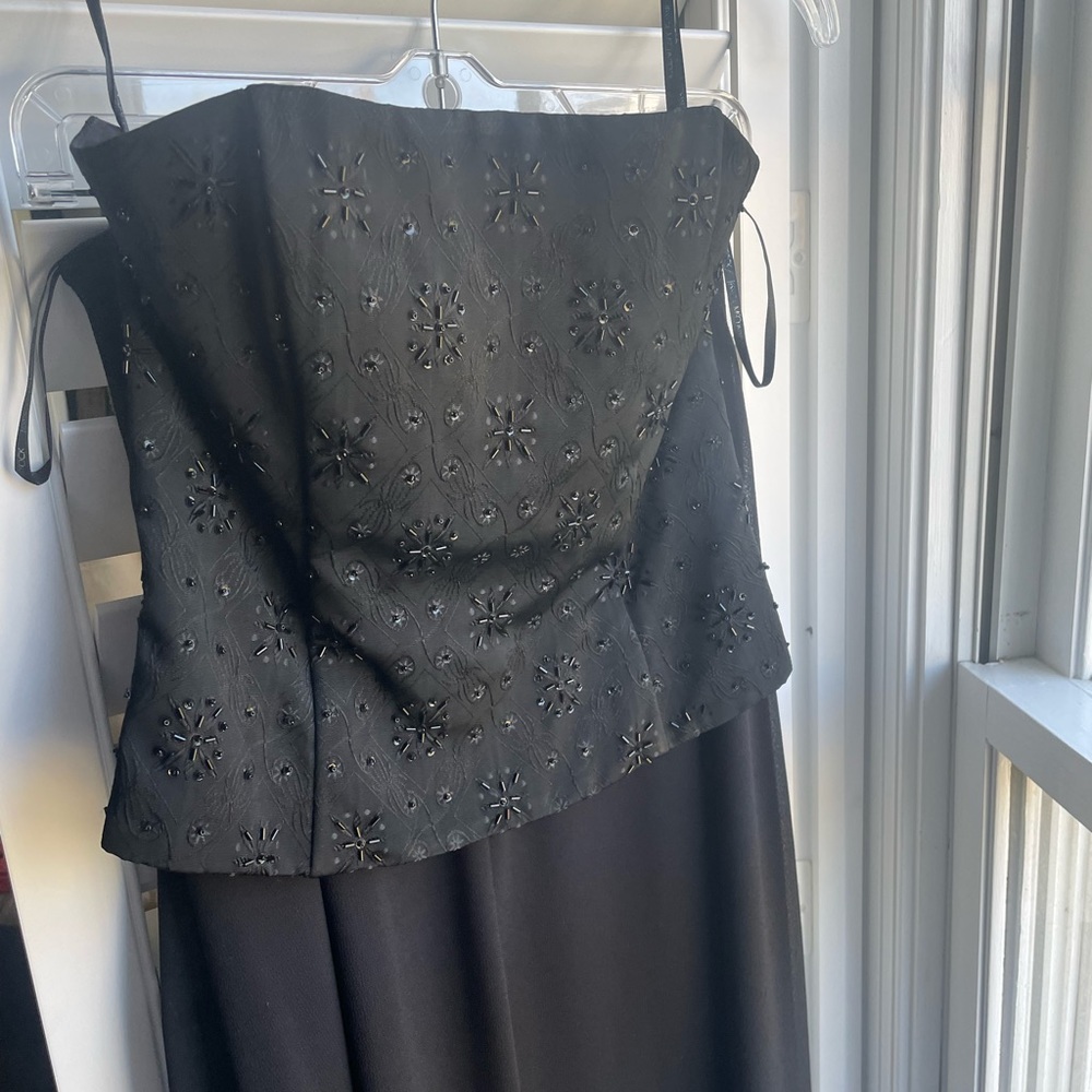 Jessica McClintock two-piece formalwear beaded tube top & long skirt